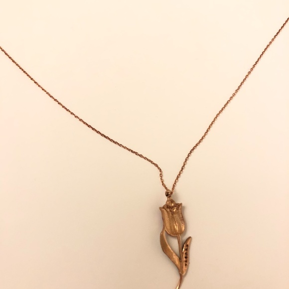 925 Sterling Silver CZ Stone Tulip - Picture 4 of 6